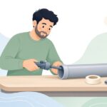 塩ビ管用内径カッターをイメージしたイラスト