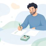 質問リストと録音の照合をイメージしたイラスト