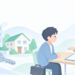 不動産業界に転職したいをイメージしたイラスト