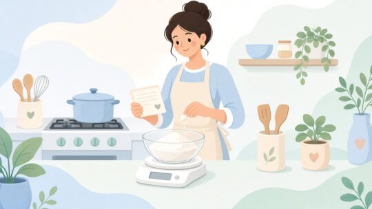 レシピの分量と量った量を照合して違う材料だけ量り直す