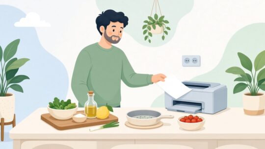 レシピの材料と手順を1枚に印刷する方法