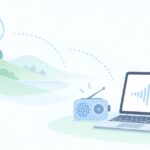 故郷のラジオ番組を録音したいをイメージしたイラスト