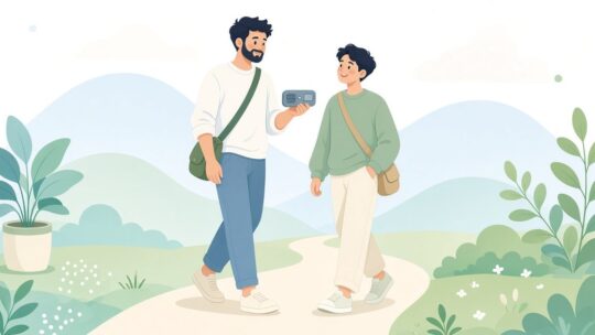 歩きながら二人の声を録り、両方あるか確認して渡す
