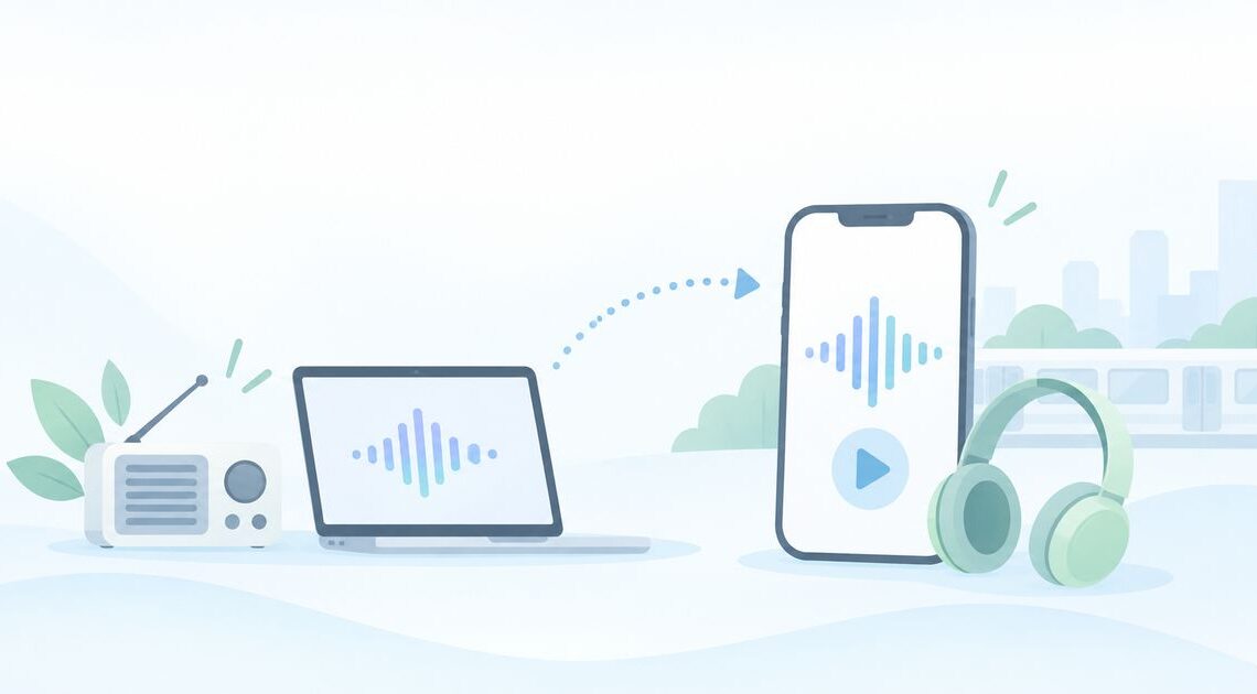 録音したラジオをスマホで聴くには？音楽アプリへの移し方
