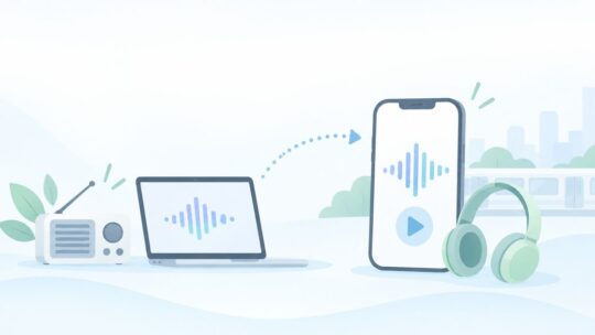 録音したラジオをスマホで聴くには？音楽アプリへの移し方