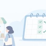 常連さんの予約を毎回入れ直しているをイメージしたイラスト