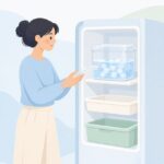 冷蔵庫製氷機の給水チューブを取り付ける様子をイメージしたイラスト