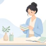 連絡帳の返事欄確認をイメージしたイラスト