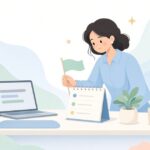 返信期限と未返信の照合をイメージしたイラスト
