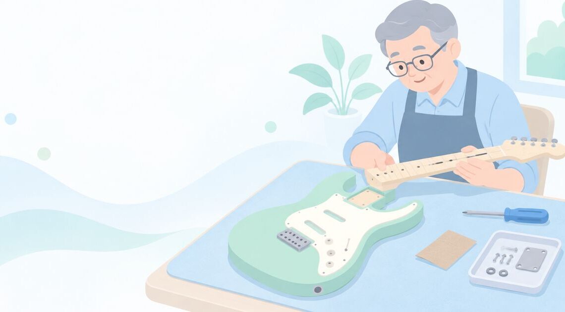 定年後の趣味にギターを作りたい?初めてでも1本組み立てる方法