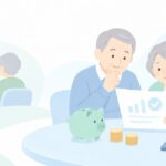 老後のお金が不安ならをイメージしたイラスト