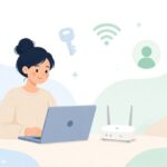 ゲスト用Wi-Fiの設定をイメージしたイラスト