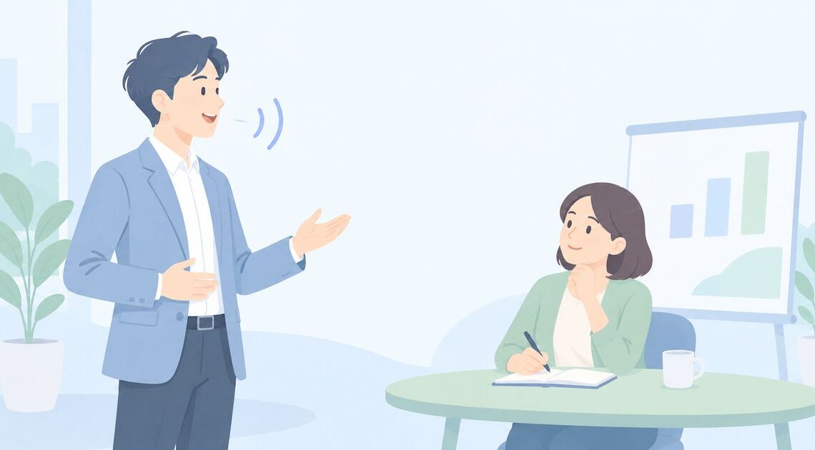 営業やプレゼンで声が通らない?会話向けのボイトレで練習する方法
