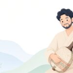 三線用胴巻きをイメージしたイラスト