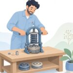 スクーター用クラッチスプリングコンプレッサーをイメージしたイラスト