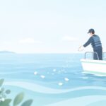 海洋散骨を考えているをイメージしたイラスト