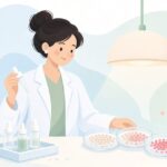 種子テトラゾリウム試験をイメージしたイラスト