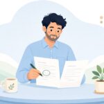 請求書と納品書の品目照合をイメージしたイラスト