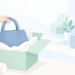 ブランドバッグを家から売りたいをイメージしたイラスト
