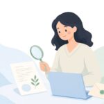 送付前のPDF確認をイメージしたイラスト