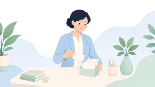 名刺の名前と役職を1枚ずつ見て違うものを分ける