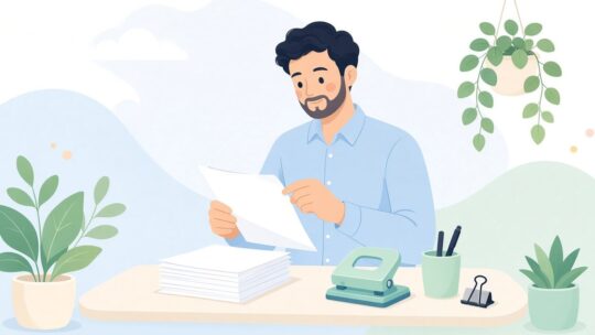向きが逆のページを分けてから綴じる方法