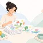 名前のない作品の仕分けをイメージしたイラスト