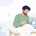 布端のかがり縫いをイメージしたイラスト
