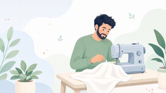 布端をかがって、ほつれが残っていないか確認する方法