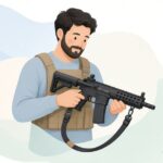 QDスイベルでスリングを取り付ける様子をイメージしたイラスト