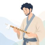 尺八用露通しをイメージしたイラスト