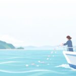 湘南の海で散骨したいをイメージしたイラスト