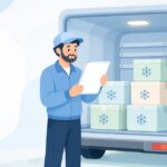 出荷温度帯の照合をイメージしたイラスト