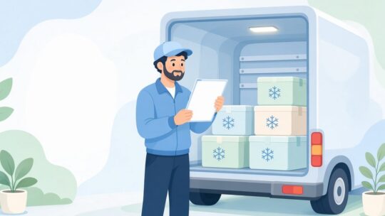 出荷先の指定温度帯と伝票の温度帯を照合して温度帯が違う便だけ出す