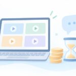 副業の講座を比較!料金と動画の期間で選ぶオンライン講座4選をイメージしたイラスト