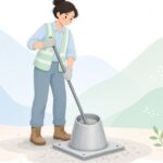 スランプ試験用突き棒をイメージしたイラスト