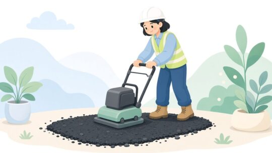 舗装作業員におすすめのプレートタンパー｜小面積の路面補修用の打面サイズ・本体重量