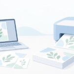 お店の告知チラシを少しだけ刷りたいをイメージしたイラスト