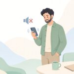 着信のバイブ設定をイメージしたイラスト