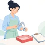 測定値と規格範囲の照合をイメージしたイラスト