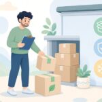 搬入ゲートの照合をイメージしたイラスト