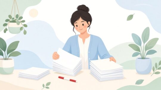 丸付け後、返す答案と残す答案を分ける