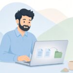 同名ファイルの仕分けをイメージしたイラスト