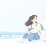 大学生の春休み留学をイメージしたイラスト