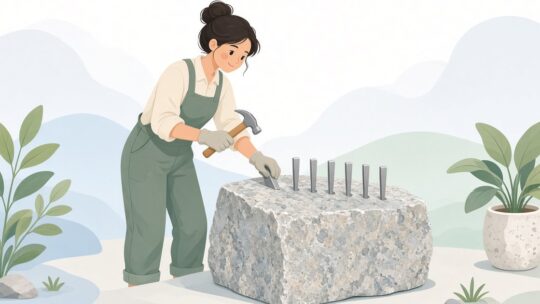 石工が屋外の石材割りに使うセリ矢おすすめ6選｜穴径別の候補と割り幅の考え方