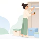 収納サイズの計測をイメージしたイラスト