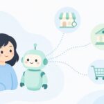 個人用AIがさまざまなサービスを操作する様子をイメージしたイラスト