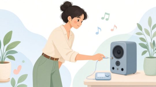 スピーカーのAUX入力へ切り替える