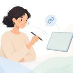 タブレットペンのペアリングをイメージしたイラスト