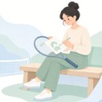 テニス用ステンシルインクをイメージしたイラスト